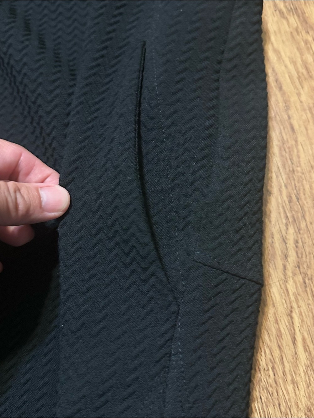 Ruti black textured hooded jacket side pockets size 3 classic M/L - Picture 6 of 12